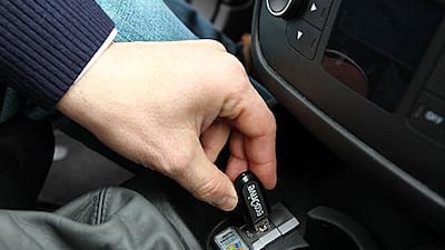 Your driving information is saved on a USB.