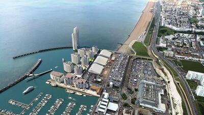 The Brighton Marina development in the UK by GRE Assets will be featured at Cityscape Abu Dhabi. Courtesy of GRE Assets