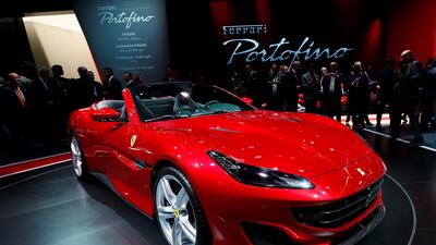 The new Ferrari Portofino. The company's first-quarter results topped forecasts. Reuters