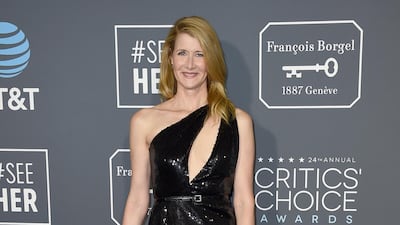 Laura Dern in Saint Laurent by Anthony Vaccarello. AP
