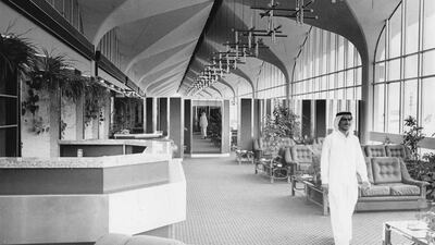A DXB airport lounge in the 1970s. Photo: Dubai Airports