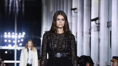 Kaia Gerber walks the runway at the Longchamp autumn/winter 2019 show during New York Fashion Week on February 9, 2019. AFP