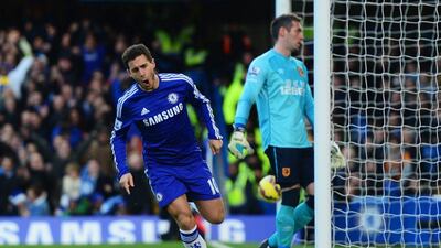 Left midfield: Eden Hazard, Chelsea. The classiest player on show at Stamford Bridge on Saturday, Hazard opened the scoring in the comfortable win over Hull. Photo: Jamie McDonald / Getty Images)