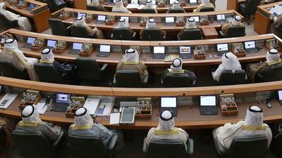 Kuwaiti lawmakers attend the opening session of the new parliament in Kuwait City, on October 30, 2018. AFP