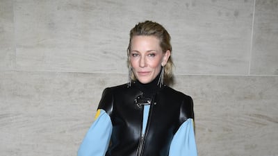 Cate Blanchett, in Louis Vuitton, attends the Louis Vuitton show as part of Paris Fashion Week on October 3, 2017 in Paris, France. Getty Images