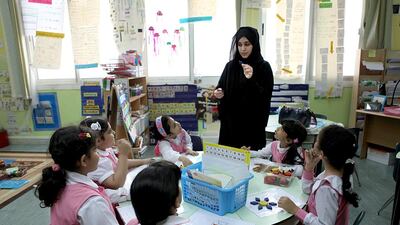 Today is World Teacher's Day. Fatima Al Marzooqi / The National