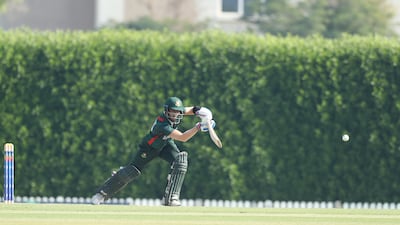 Jishan Alam of Bangladesh plays a shot.