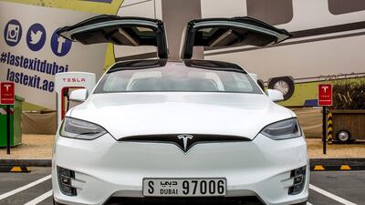 Tesla's Model X led the way for electric SUVs when it was launched in 2015. Victor Besa for The National