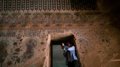Abigail Reynolds, the winner of BMW Art Journey, discovers an ancient library as part of her Silk Road journey. Courtesy BMW Group