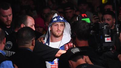 Logan Paul enters the ring for his pro debut fight against KSI at Staples Center on November 9, 2019 in Los Angeles, California. Getty Images
