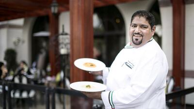 Musabbeh Al Kaabi, executive Oriental chef at Jumeirah Zabeel Saray, says once you’ve learnt how to make hummus, it’s easy to modify with ingredients such as chilli, avocado and pesto. Reem Mohammed / The National