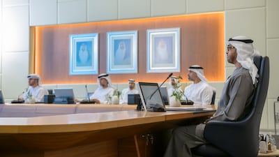 The President chairs the Adnoc board meeting. Photo: Hamad Al Kaabi / UAE Presidential Court