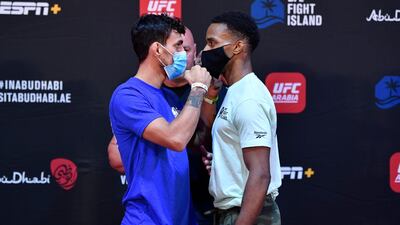 Ricardo Ramos of Brazil and Lerone Murphy of England face off.