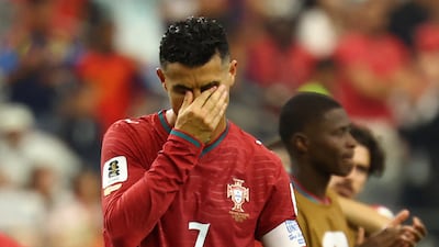 A dejected Cristiano Ronaldo after Portugal's defeat. Reuters