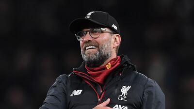 Jurgen Klopp relief at he end of the game. EPA