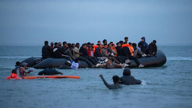 Migrants attempt to cross the English Channel from France to the UK. Getty Images