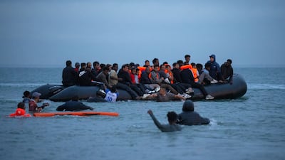 Migrants attempt to cross the English Channel from France to the UK. Getty Images