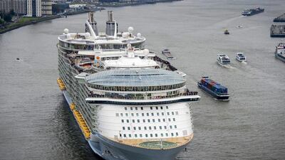 The Oasis of the Seas has an outdoor park, 37 bars and a 75-seat AquaTheater. Robin Van Lonkhuijsen / EPA