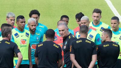 Brazil coach Tite during a training session at the Goyang Stadium. AP