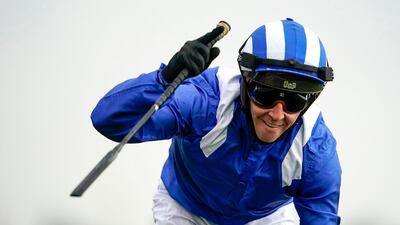 Jim Crowley on board Battaash on their way to winning the Nunthorpe Stakes at York. PA