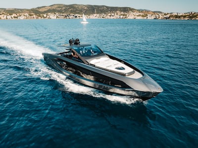 Kristan De Graaf owns a Lamborghini Tecnomar 63 yacht, for which he paid $4.7 million last year. Photo: Elite Rentals Dubai