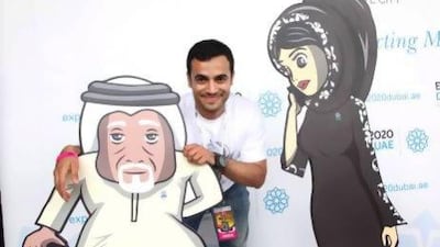 Artist Khaled bin Hamad hopes his series of four cartoons about an Emirati family will help educate residents about Dubai’s bid for Expo 2020, how it will affect them and what the event will bring to the UAE. Courtesy Expo 2020