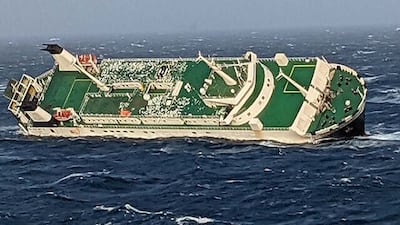 Cargo vessel 'Al Salmy 6' sank in the northern Gulf on Thursday. EPA