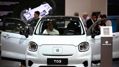Chinese vehicles, including the Leapmotor T03 electric city car, have been the talk of the town at the German event. AFP