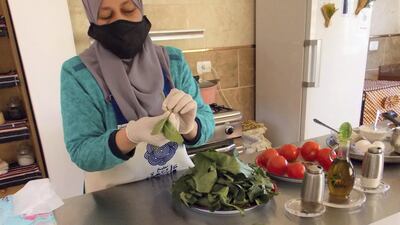 Chef Um Suleiman at her boutique hotel and restaurant, Beit Baraka, in Umm Qais. Photo: Nico Dingemans