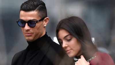 Cristiano Ronaldo and his long-term partner Georgina Rodriguez. AFP