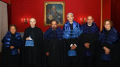 The University of Coimbra in Portugal honoured Sheikh Dr Sultan bin Muhammad Al Qasimi, Ruler of Sharjah. Courtesy NNC