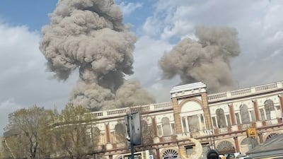 Explosion in Tehran as seen from Hasan Abad Square, looking North West. Photo: WANA