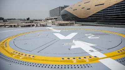 Dubai’s first commercial vertiport, near Dubai International Airport. Ahmed Ramzan / The National