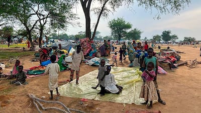 Sudanese refugees who fled the conflict at the Zabout refugee Camp in Goz Beida, Chad. AP