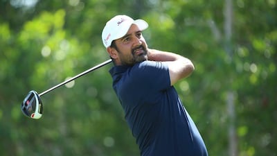 ABU DHABI, UNITED ARAB EMIRATES - JANUARY 24: Shiv Kapur of India tees off on the 5th hole during round four of the Abu Dhabi HSBC Golf Championship at the Abu Dhabi Golf Club on January 24, 2016 in Abu Dhabi, United Arab Emirates. (Photo by Andrew Redington/Getty Images)