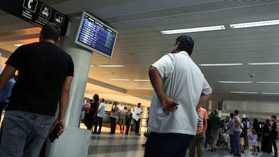 More than 30 flights to and from Beirut's Rafic Hariri International Airport were cancelled on Tuesday. Reuters