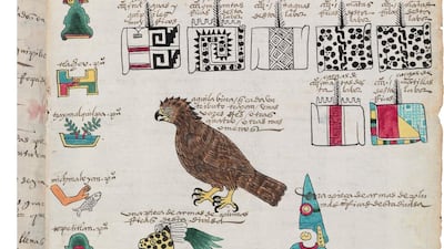 ‘The Codex Mendoza’, created in 1541 for Spanish imperial authorities in Mexico. Courtesy Bodleian Libraries