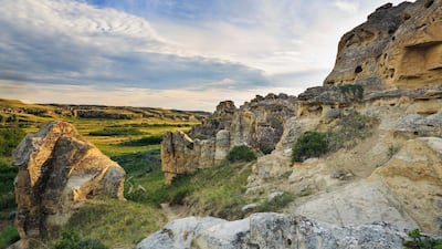 The Writing-on-Stone Provincial Park in Alberta, Canada, bears archaeological remains from 1800 BC. Getty Images