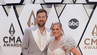 American singe Charles Kelley with wife Cassie McConnell. AP Photo