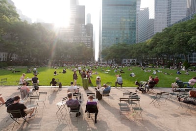 Bryant Park offers a moment of calm – and a chance to walk off lunch – in the heart of Midtown. Photo: New York City Tourism + Conventions