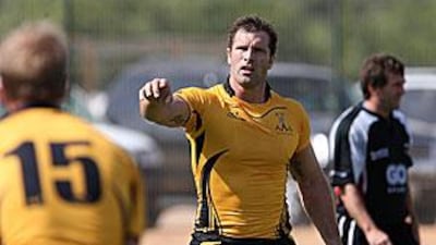 Former New England Patriots wide receiver Scott McCready in action for Al Ain Amblers.