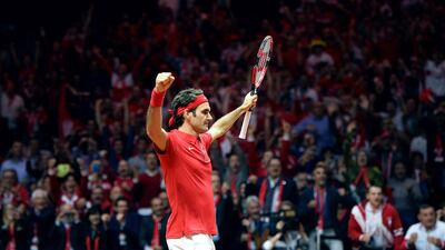 Roger Federer led Switzerland to the Davis Cup title last year in a run that captivated the country. He was absent this year and Switzerland lost in the first round. Denis Charlet / AFP