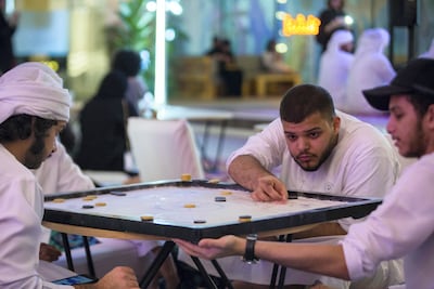 Gaming tournaments, including one for carrom, will run at Ramadan Arcade. Photo: Manarat Al Saadiyat / DCT – Abu Dhabi