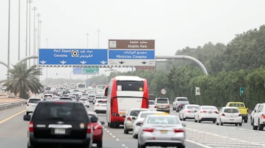 Parts of Sheikh Zayed bin Sultan Street in Abu Dhabi will remain closed until December 22. Victor Besa / The National