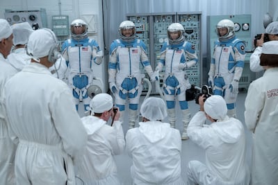 The cast studied the Apollo space missions to capture the optimism of a different era, says Ebon Moss-Bachrach. Photo: Marvel Studios