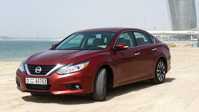 The 2018 Nissan Altima 2018 in Abu Dhabi. Khushnum Bhandari for The National