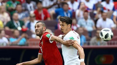 Portugal's Jose Fonte, right, talked up the quality of the Moroccan players after the game on Wednesday. Paulo Novais / EPA