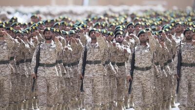 National Service military personnel participate in a parade to mark the 40th anniversary of the UAE Armed Forces unification, and the graduation ceremony for the 5th batch of National Service personnel, at the Seih Al Hamah camp. Mohamed Al Suwaidi / Crown Prince Court - Abu Dhabi