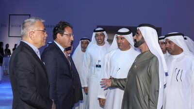 Sheikh Mohammed bin Rashid, Vice President and Ruler of Dubai, launches the groundbreaking of the Meydan One Mall development. The ceremony was attended by VIP guests and regional and international retailers. Wam