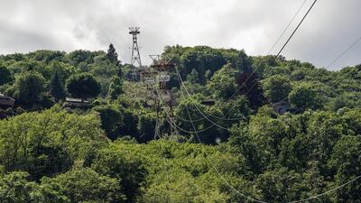 A general view of the Mottarone cable car route. EPA